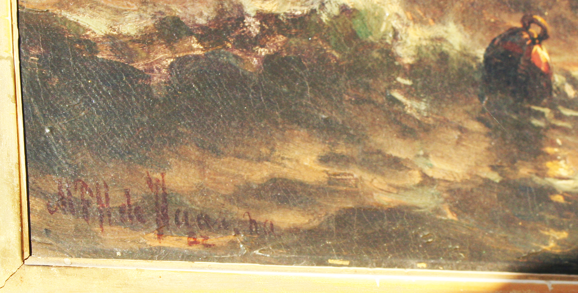 Signature on painting of ships
